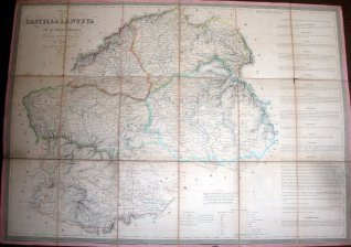 Mapa de Castilla la Nueva con las nuevas divisiones