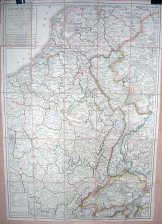 Cours du Rhin Comprenant Une partie de la Confederation du Rhin, la Suisse et une partie de la France, divisee en Departements.