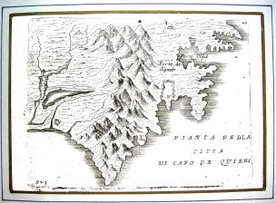 Pianta della citta di Capo de Quiers