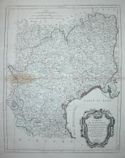 Carte des Gouvernements de Languedoc, de Foix et de Roussillon avec la Partie Orientale du Gouvernement de Guienne
