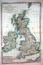 Carte des Isles Britanniques contenant les royaumes D'Angleterre, D'Ecosse et D'Irlande