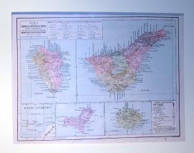 Mapa de la Provincia de Santa Cruz de Tenerife (Islas occidentales)