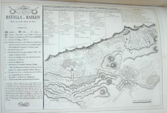 Plano de la batalla de Bailen dada en 19 de julio de 1808