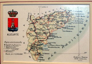 Mapa de Alicante