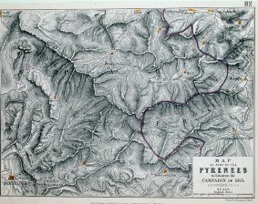 Map of part of the Pyrenes to illustrate the Campaign of 1813
