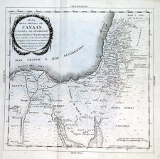 Mapa de la Tierra de Canaan o Tierra de Promision