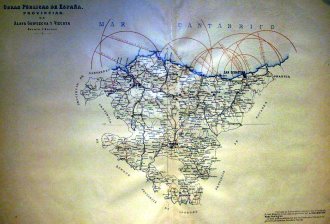 Mapa de las Provincias de Alava, Guipuzcoa y Vizcaya