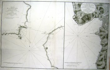 Plano de la Rada de Fayal, una de las islas Azores, situada la Hermita de Nª. Sra. de la Guia / Plano de la rada de Angra, en la Ysla Tercera, situado el Pilar mas S. Del Monte de Brasil