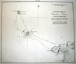 Plano de la Peninsula de Peniche e islas Berlingas