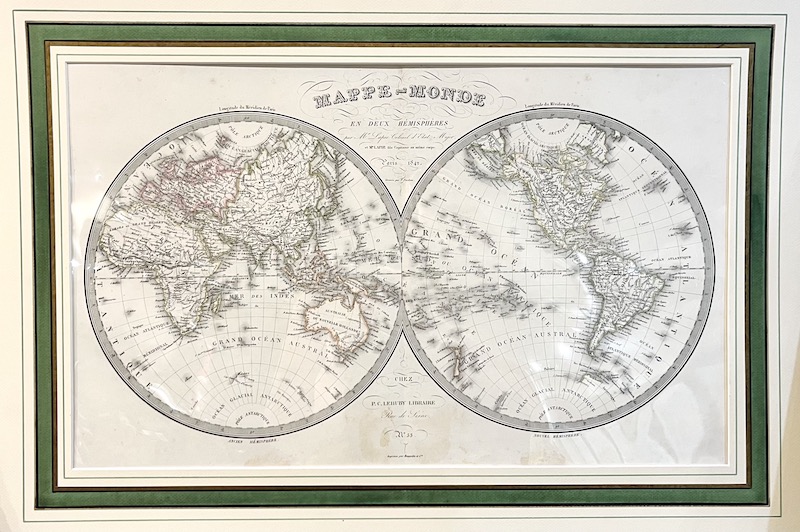 MAPPE-MONDE en Deux Hemispheres