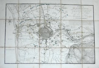 Carta dei contorni di Valenza relativa all investimento del Campo Trincerato ed alle opere d assedio eseguite nel 1812.