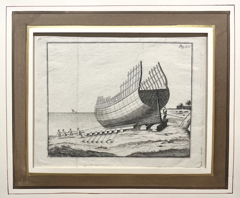 [Maniere de Lancer un Vaisseau à l' Eau ; Cómo lanzar un barco al agua]