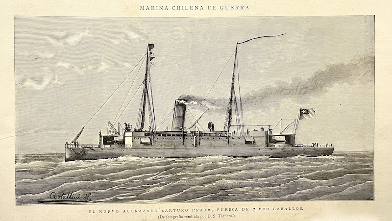 Marina Chilena de Guerra - El Nuevo Acorazado ARTURO PRAT Fuerza de 2.600 Caballos