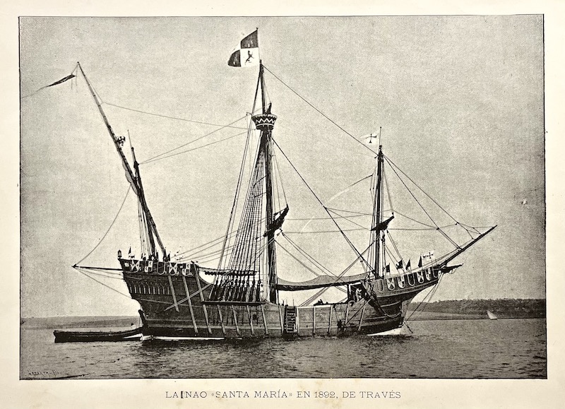 La Nao SANTA MARIA en 1892, de Traves