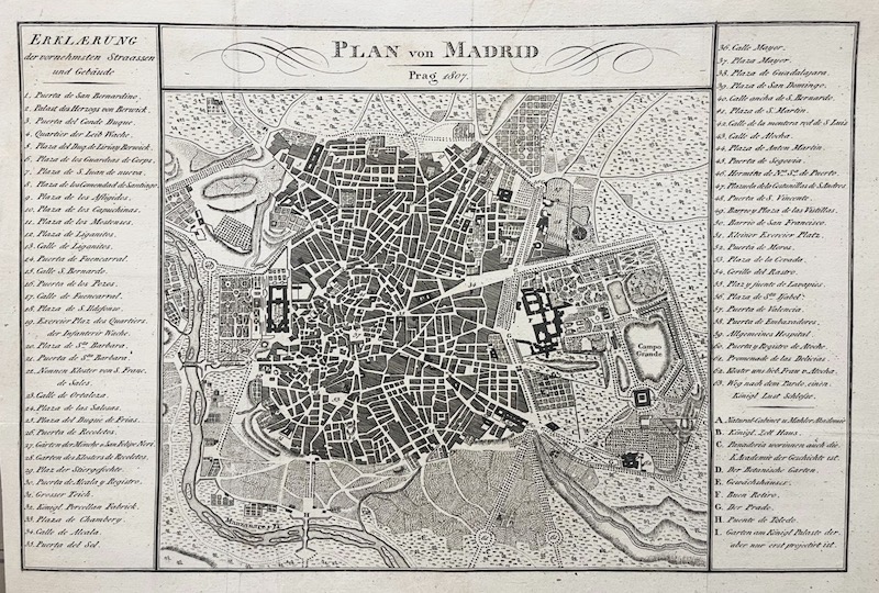 Plan von Madrid ; Prag 1807 [Plano de Madrid]