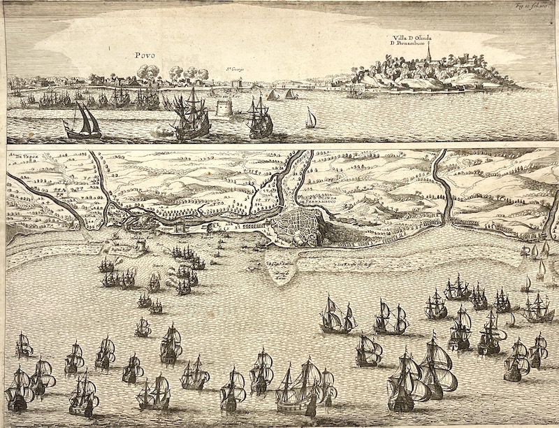 Verovering van Olinda in Brazilië door generaal Hendrick C. Loncq [Conquista de Olinda en Brasil por el General Hendrick C. Loncq]