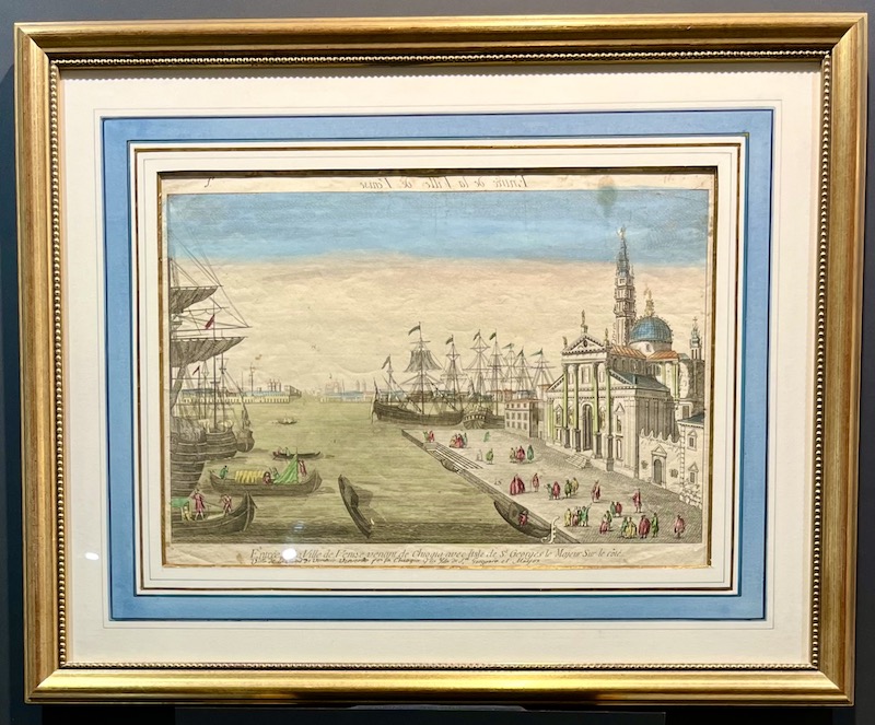 Entree de la Ville de Venise venant de Chiogia avec L'isle de St. Georges le Majeur sur le cote