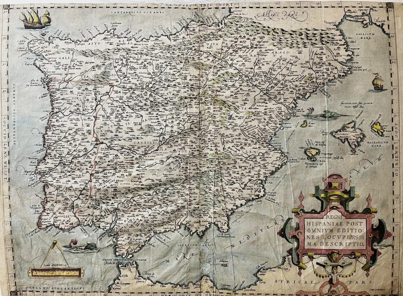 REGNI HISPANIAE Post Omnium Editiones Locumplessima Descriptio
