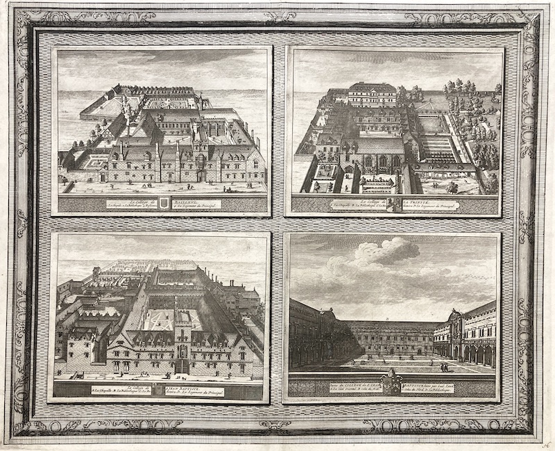 La Galerie Agréable du Monde, Nº 56 - Le College de Baillevl ; Le College de la Trinité ; Le College de S. Jean Baptiste ; Partie du College de S. Jean Baptiste