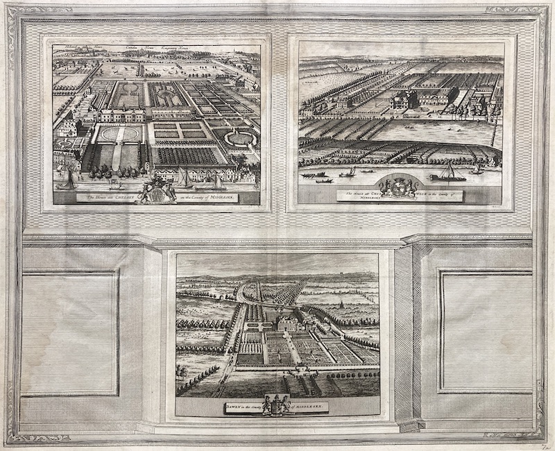 La Galerie Agréable du Monde, Nº 7a - The House Alt Chelsey in the County of Middlesex ; The House Alt Chiswick in the County of Middlesex ; Dawly in the County of Middlesex