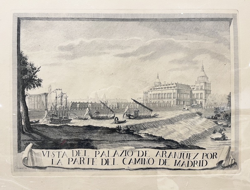 Vista del Palazio de Aranjuez por la Parte del Camino de Madrid