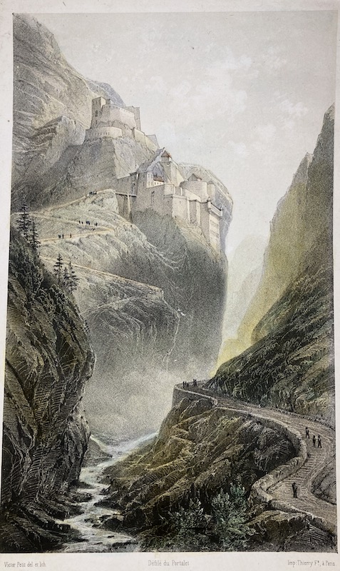 Les Pyrénées - Defile du Portalet - Fort d' Urdos, Haute-Vallee d' Aspe - Vue prise de la route d' Espagne