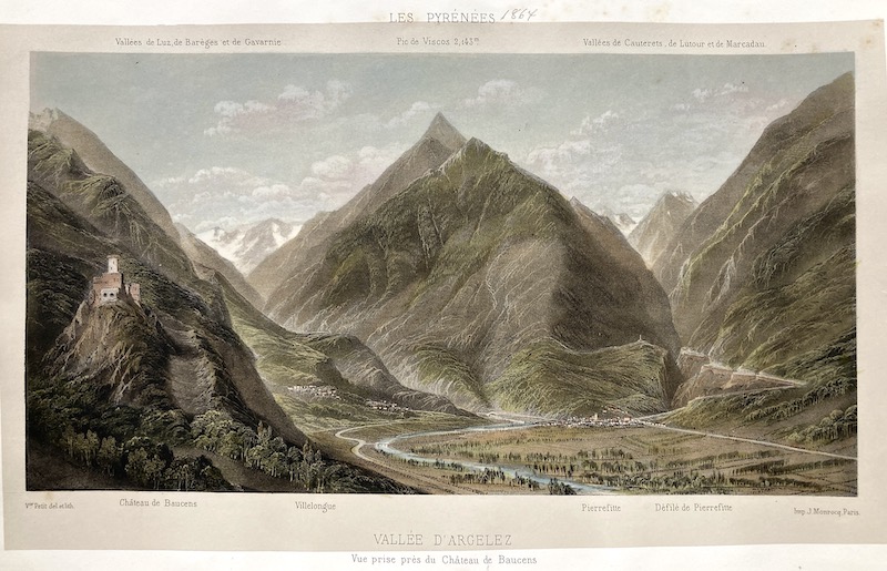 Les Pyrénées - Vallee d' Arcelez - Vue prise près du Château de Baucens -