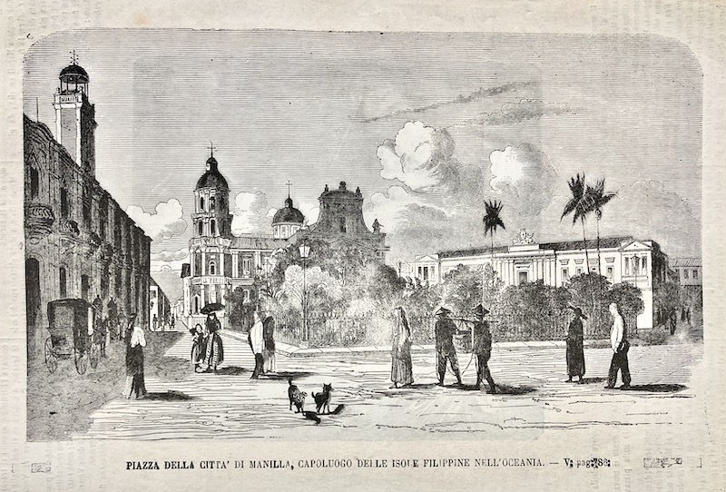 Piazza della Citta di Manila, Capoluogo delle isole FIlippine nell' Oceania / Plaza de la ciudad de Manila, capital de las islas Filipinas en Oceanía