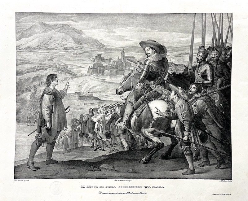 El Duque de Feria Socorriendo una Plaza - El Cuadro Original existe en el R. Museo de Madrid