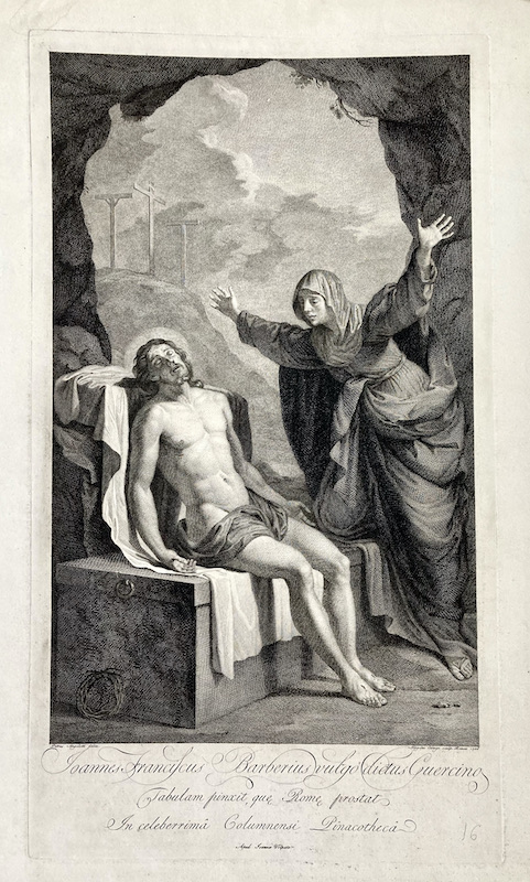Johannes Franciscus Barberius vulgo Dictus Guercino [La Virgen Llorando por Cristo Muerto, de Guercino]