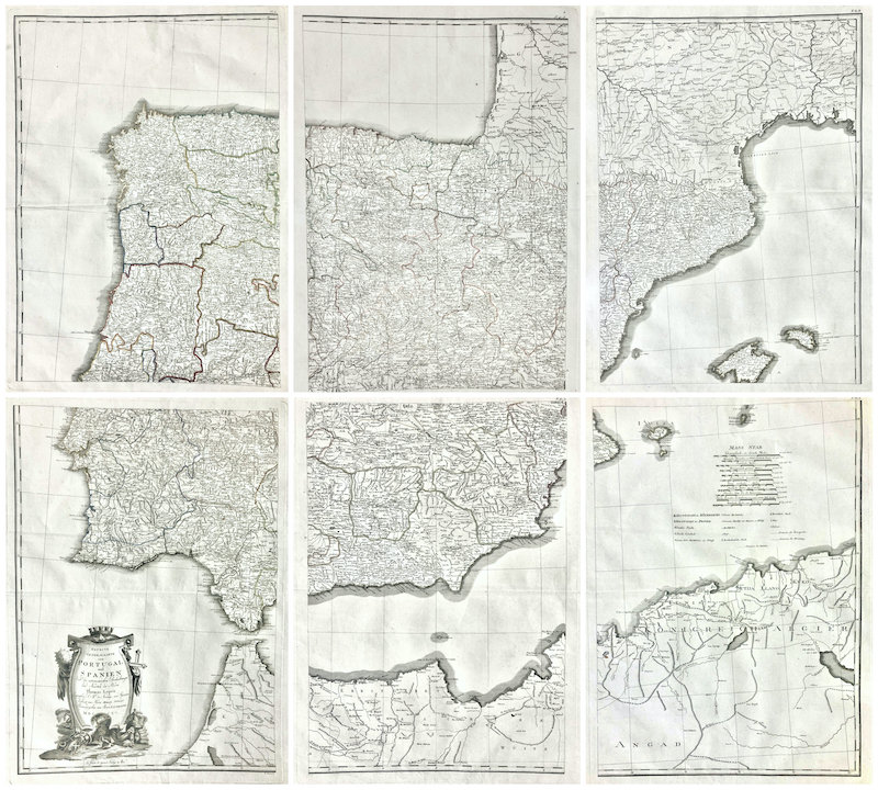 Neueste Generalkarte von Portugal und Spanien / Mapa General más reciente de Portugal y España