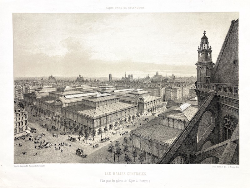 Paris dans sa Splendeur 69. Les Halles Centrales (Vue prise des Galeries de I' Eglise St. Eustacte)