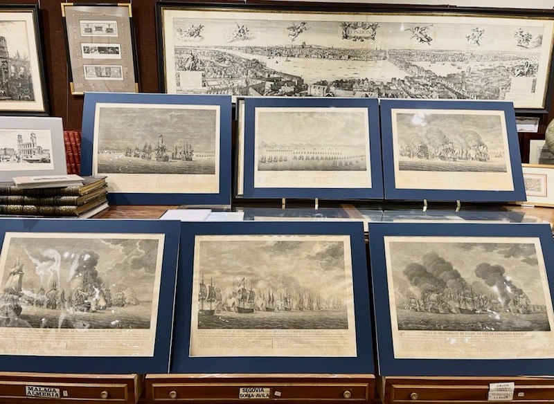 Colección de 6 Vistas del Combate de Tolon de XXII de Febrero de MDCCXLIV [1744]