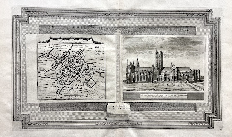 La Galerie Agréable du Monde, Nº 5 - Cantuaria, CANTERBURY ; The South Prospect of the Cathedral and Metropolitan Christ Church of CANTERBURY