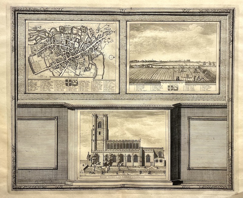 La Galerie Agréable du Monde, Nº 33 - CAMBRIDGE ; Vue de Cambridge du cote de l' Occident ; Eglise Cathedrale de S. Marie a Cambridge