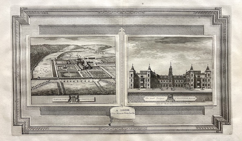 La Galerie Agréable du Monde, Nº 65 - Hampton Court in Herefordshire ; The South Prospect of Hatfield House