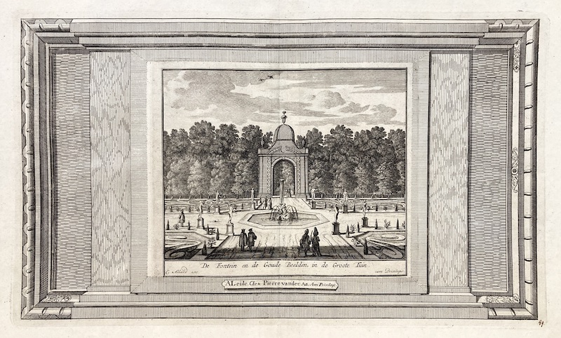 La Galerie Agréable du Monde, Nº 89 - De Fontein en de Goude Beelden, in de Groote Tuin