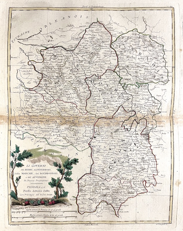 Li Governi del Berri, del Nivernois, della Marche, del Bourbonnois, e dell' Auvergne - C. VI [Nivernes, Borbones, Auvernia]